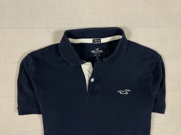 Hollister Polo Męskie Granatowe EPIC FLEX Logo Unikat Klasyk M