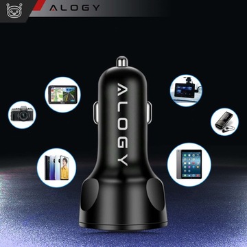 Автомобильное зарядное устройство для автомобильного прикуривателя 4x USB QC 66W fast