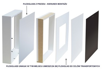 3D фоторамка глубокая 28х28 см квадратная белая