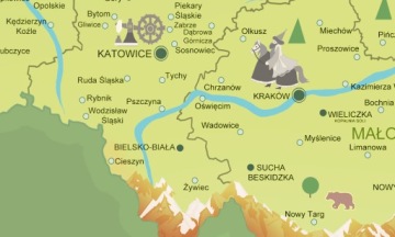 CORK BOARD POLAND Изображение карты 100х100см Польша