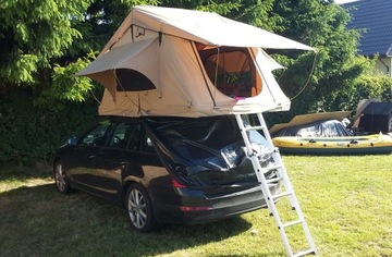 NAMIOT DACHOWY 4x4 140 Oliwkowy samochodowy reling