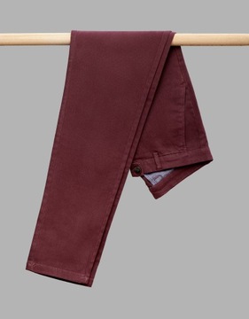 spodnie męskie chino teramo bordo slim 38 34