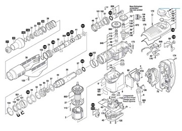Корпус двигателя Перфоратор Bosch GBH 7-46DE