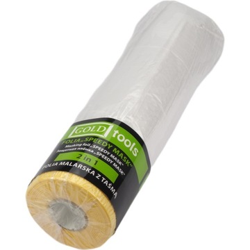 FOLIA MALARSKA Z TAŚMĄ ANTYCHLAP 1400mm x 20m