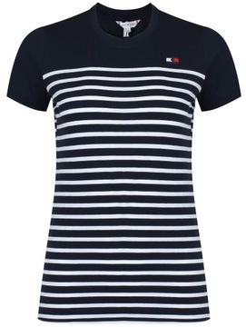 Tommy Hilfiger - DAMSKI T-SHIRT KOSZULKA TH10065-004 bluzka marynistyczna