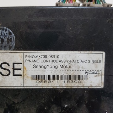 PANEL KLIMATIZACE SSANGYONG REXTON 68700-08510