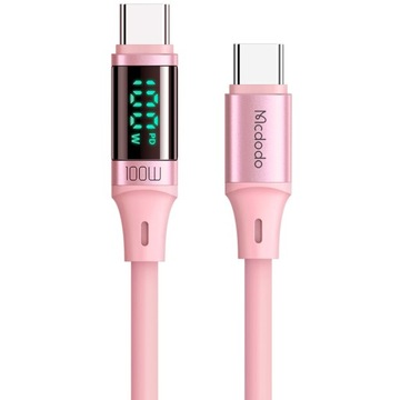КАБЕЛЬ MCDODO С ДИСПЛЕЕМ USB-C БЫСТРАЯ ЗАРЯДКА USB TYPE C 5A 100W 2M