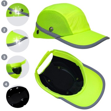 ШЛЕМА ШЛЕМ BUMPCAP ЛЕГКИЙ ЗАЩИТНЫЙ ШЛЕМ OHS Светоотражающая рабочая шляпа