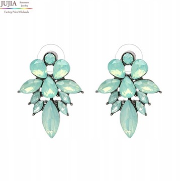 JURAN Роскошные серьги-гвоздики с кристаллами в стиле ретро