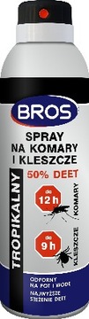 BROS spray na komary i kleszcze 50% DEET 180 ml