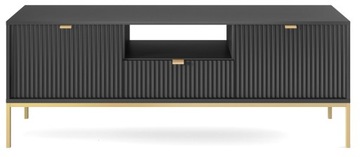 Комплект мебели для гостиной системы NOVA 5, черный, золотая рама