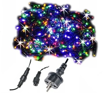 LAMPKI CHOINKOWE LED 500 GRUBY KABEL + Flash 36m