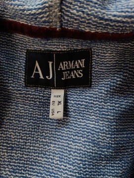 Armani Jeans bluza kangurka z logo męska L