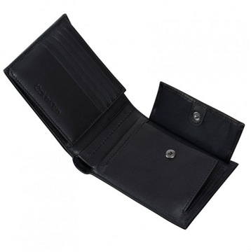 Calvin Klein portfel męski skórzany czarny K50K505705 BAX