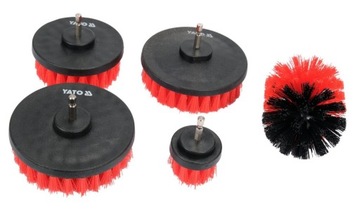 НАБОР ЩЕТКОВ YATO ДЛЯ СВЕРЛ ДЛЯ ЧИСТКИ 5шт. ШЕСТИГРАННАЯ РУЧКА YT-47777