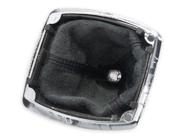 FORD C-MAX 2007-2010 ЗВОНОК ПЕРЕКЛЮЧЕНИЯ ПЕРЕДАЧ КОЖАНАЯ КРАСНАЯ ВЫШИВКА ХРОМИРОВАННАЯ РАМКА