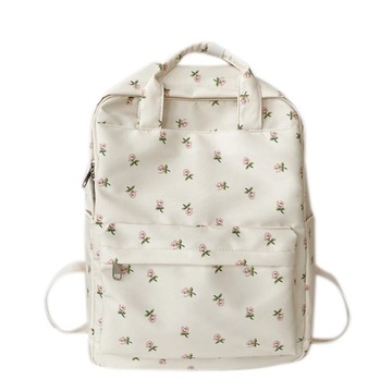 Fashion Floral Backpack Large Capacity Flower Student Girls Shoulder