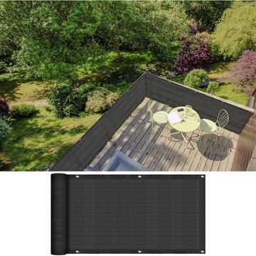OSŁONA BALKONOWA MATA TARASOWA SIATKA NA BALKON TARAS PŁOT 1,2x5m UV 95%
