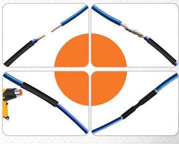 RURA RURKA KOSZULKA TERMOKURCZLIWA 3,2 mm /1,22 m Z KLEJEM 4:1