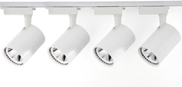 Zestaw reflektorów 4x30W + szynoprzewód biały 1,5m