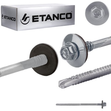 Wkręty do płyty warstwowej 110 mm RAL 9006 100 szt. do metalu Etanco GTR6
