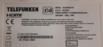 Telefunken XH32K550D-W Smart Wi Fi DVBT2 (1X)