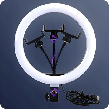 СВЕТОДИОДНАЯ КОЛЬЦЕВАЯ ЛАМПА 80 Вт ШТАТИВ 220 СМ КОЛЬЦО 30 СМ Макияж YouTube TikTok