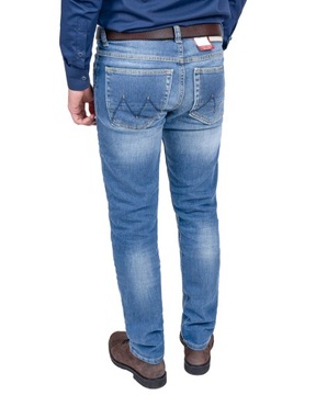 Jeans męskie spodnie klasyczne z przetarciami PL - 108cm/L30