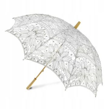BIAŁA parasolka koronkowa ślubna MARIBOUTIQUE Lace
