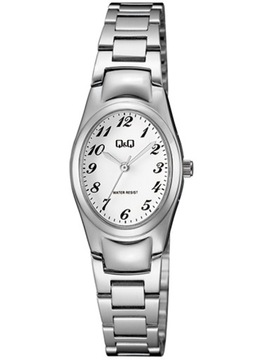 Zegarek damski srebrny bransoleta Q&Q cyfry