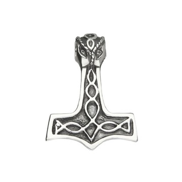 ZAWIESZKA WISIOREK SREBRNY TALIZMAN AMULET MŁOT THORA SREBRO 925