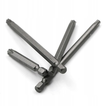 Длинные биты TORX, 11 шт., набор ключей 100 мм, 1/4 дюйма