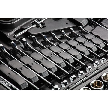 NEO Футляр для торцевых ключей, 77 шт. - Набор инструментов 1/4 дюйма + 1/2 дюйма