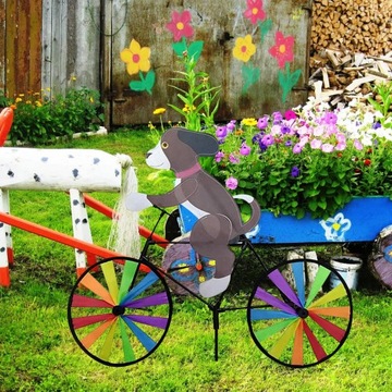 Кошка Собака на велосипеде Ветряная мельница своими руками 3D животное Велосипед Ветровертушка Гидровертушка