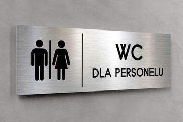 Туалетная табличка STAFF 30х10 см DIBOND ELEGANT