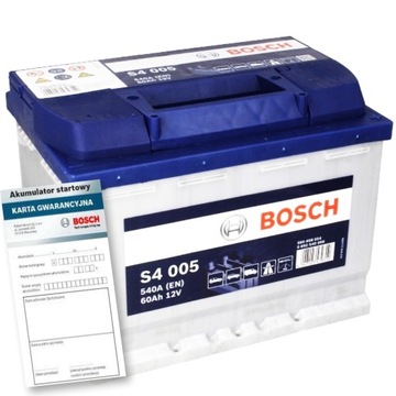 АККУМУЛЯТОР BOSCH S4 60AH 540A S4005 60 AH POWERFRAME 