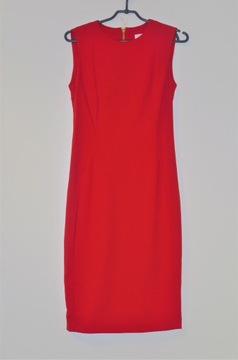 Czerwona ołówkowa sukienka Calvin Klein, XS