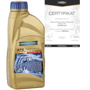 RAVENOL TRANSFER FLUID DTF-1 ( TF-0870 ) OLEJ SKRZYNI ROZDZIELCZEJ 1L