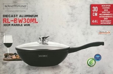 Вок 30 см, 4,4 л, индукционное мраморное покрытие Royalty Line BW30ML