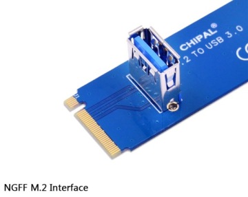 Адаптер NGFF M.2 to USB 3.0 PCI-E Riser Adapter