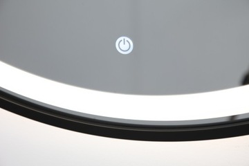 КРУГЛОЕ ЗЕРКАЛО С ПОДСВЕТКОЙ В ЧЕРНОЙ РАМКЕ 65 СМ