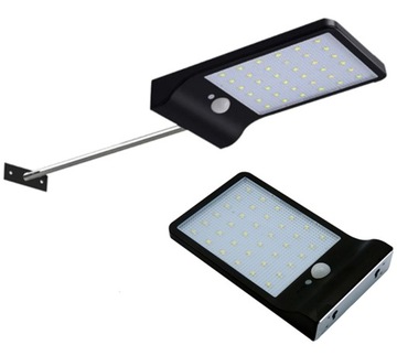 LAMPA SOLARNA LATARNIA ULICZNA LED CZUJNIK ZMIERZCHU RUCHU AKUMULATOR ZD45B