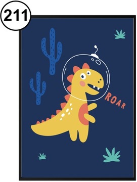 PLAKAT DLA CHŁOPCA DINOZAURY wiele wzorów 30x40