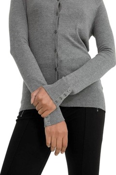 Cortelle Damski Grafitowy Sweter Kobiecy Rozpinany Kardigan Guziki XL 42