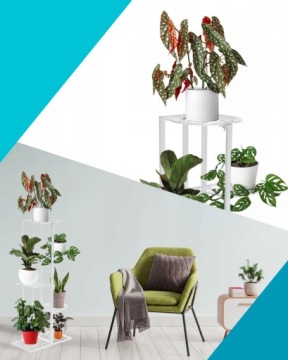 МЕТАЛЛИЧЕСКАЯ ПОДСТАВКА ДЛЯ ЦВЕТОВ, ПОЛКА, 6 ПОЛОК, белый, ДЛЯ РАСТЕНИЙ