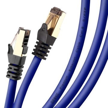 Duronic CAT8 BE 2m Kabel sieciowy S/FTP niebieski