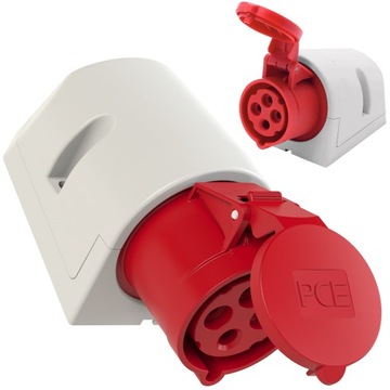Gniazdo siłowe stałe GS324 32A 4P 400V 6h IP44 PCE