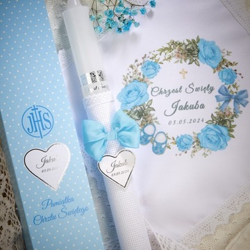 сувенир на крещение крестильный халат и крестильные свечи крестильная свеча