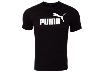 PUMA KOSZULKA MĘSKA T SHIRT MĘSKI CZARNY 100% BAWEŁNA ESS LOGO TEE XL