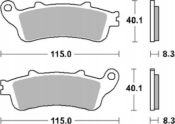 ТОРМОЗНЫЕ КОЛОДКИ SBS HONDA CBR1100 XX 97-08 ПЕРЕДНИЕ